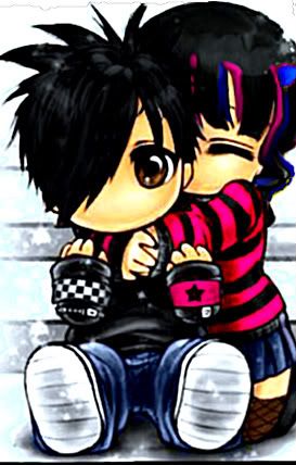 cute emo boy and girl hug Pictures, Images and Photos
