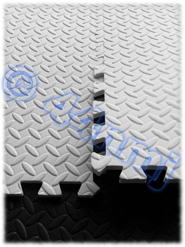 WHITE Garage / Workshop /Anti-Fatigue Flooring Mats Tiles Interlocking