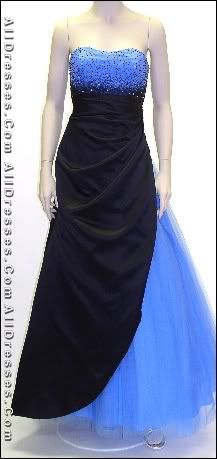 modern prom dress 2 tone gown