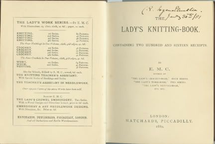 knitting book insert