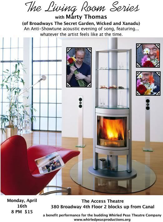 Marty Thomas of Broadways Wicked, The Secret Garden and Xanadu performs acoustic concert to benefit theatre company.