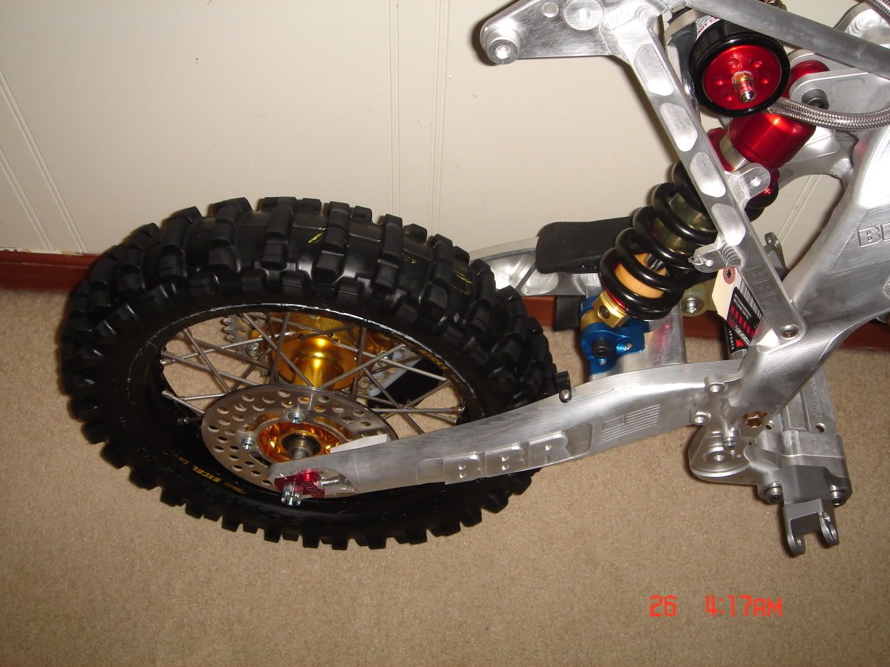 marzocchi 35mm forks .. work with stock KX65 wheel/brake?