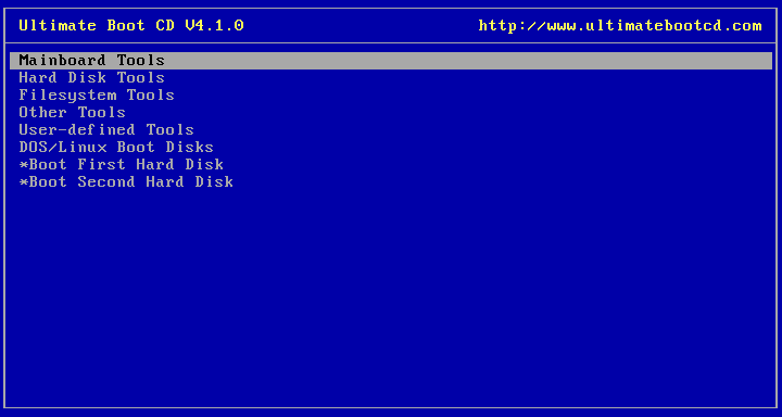 Screenshot of Ultimate Boot