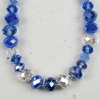 Baby Blue and White Crystals with SS Bracelet