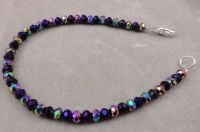 Shiny Purple and Rainbow Purple Faceted Bracelet Shiny Purple and Rainbow Purple Faceted Bracelet
