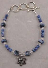 Sodalite and Quartz Star of David Bracelet Sodalite and Quartz Star of David Bracelet
