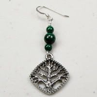 Malachite and Tree of Life Earrings Malachite and Tree of Life Earrings