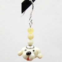 Doggy Earrings with Calcite Beads - Cute