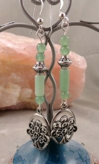 Green Aventurine, Tree of Life Earrings. Green Aventurine, Tree of Life Earrings.