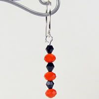 Bright Orange and Black Earrings Bright Orange and Black Earrings