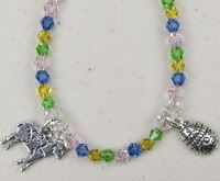 Spring, Pink, Blue, Green and Yellow Charm Bracelet Spring, Pink, Blue, Green and Yellow Charm Bracelet