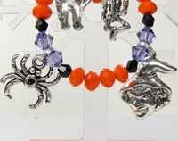 Bright Orange, Black and Purple Charm Bracelet Bright Orange, Black and Purple Charm Bracelet