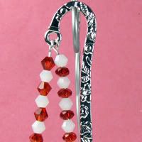 Red and White Crystals Bookmark. Red and White Crystals Bookmark.