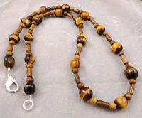 Tiger Eye and Wood Necklace Tiger Eye and Wood Necklace