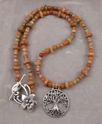 Tree of Life, Picture Jasper, Aventurine Necklace Tree of Life, Picture Jasper, Aventurine Necklace