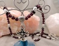 Garnet Cross Necklace Garnet Cross Necklace