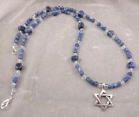 Sodalite and Quartz Star of David Necklace Sodalite and Quartz Star of David Necklace