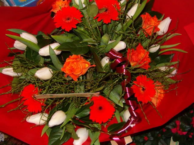 gerbera, rozen en tulpen