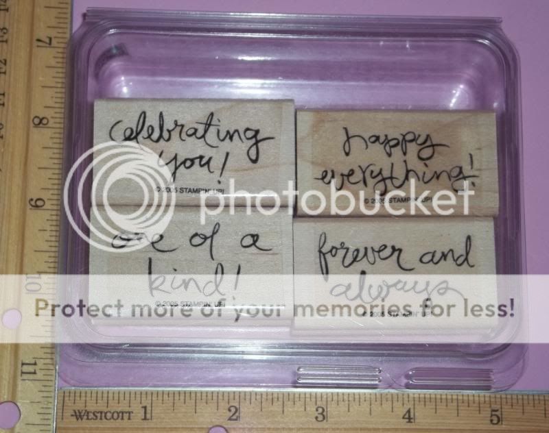 MIXED GREETINGS ~ STAMPIN UP RUBBER STAMP SET OF 4 low shipping 