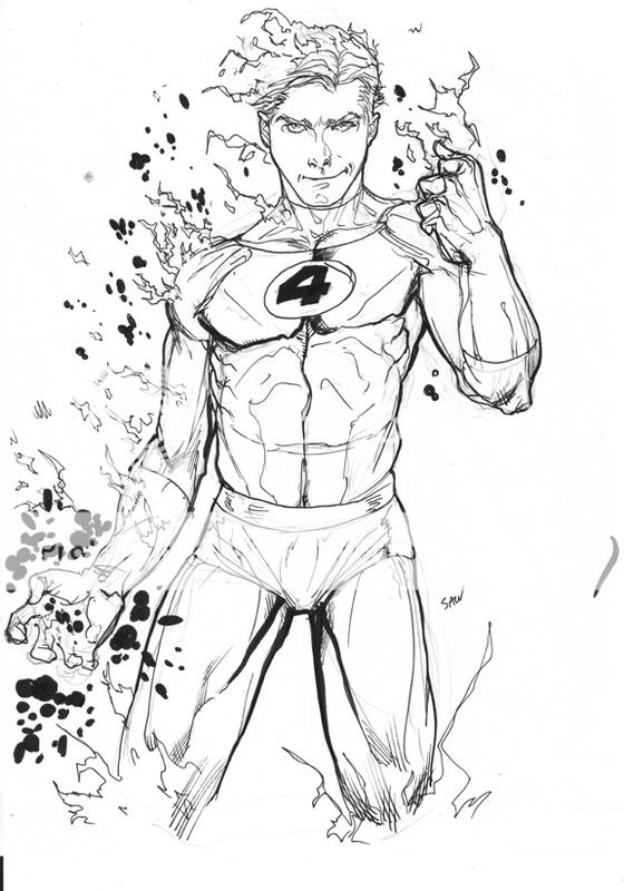 JOHNNY STORM--quick sketch - Digital Webbing Forums