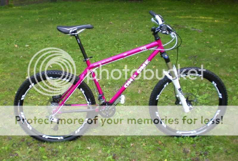 neon pink mountain bike