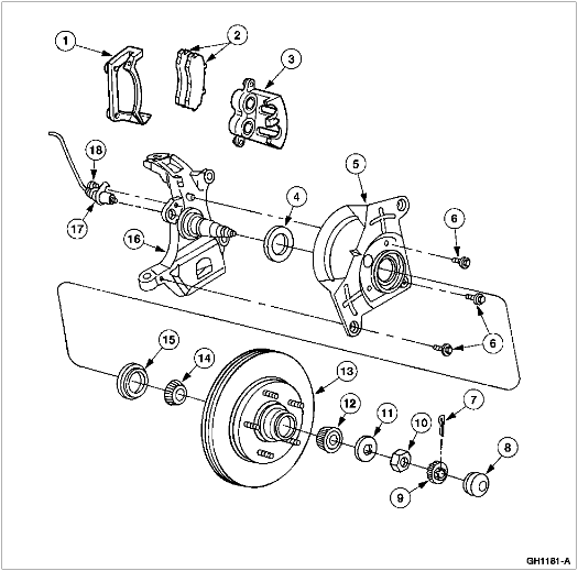 2000 Ford f250 disk brake parts