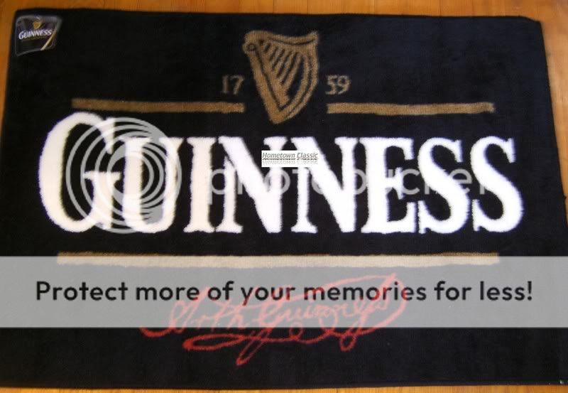 Arthur Guinness Signature Extra Stout Irish Beer Harp Pub Mat Bar Sign 