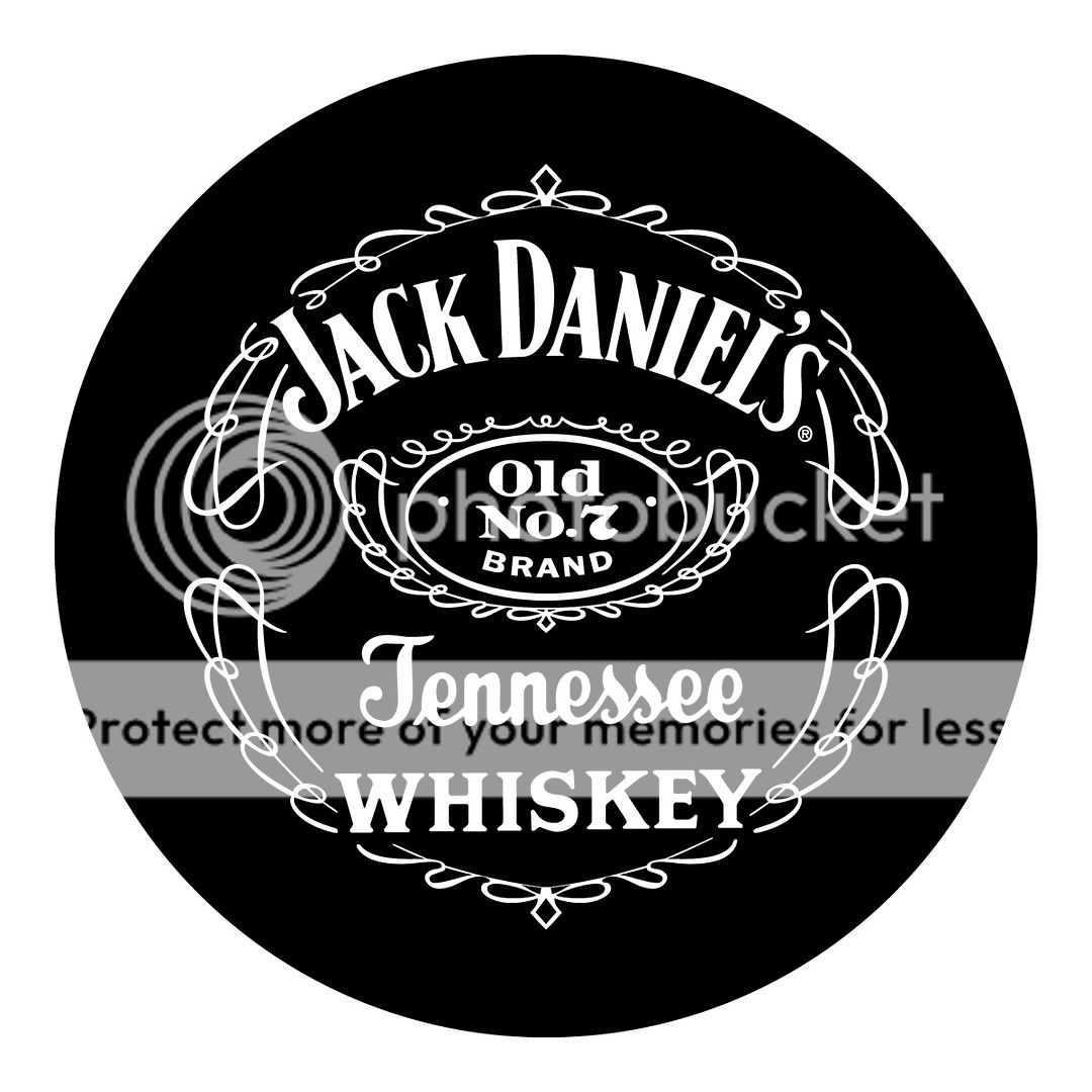 Jack Daniels Whiskey Bottle 7 Bar Stool Pub Table Set  